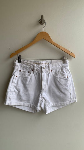 Pre-Owned American Eagle White Roll Hem Tomgirl Shorts (NWT) - Size 2