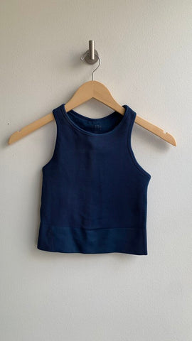 Pre-Owned YPB Navy Ribbed Athletic Tank - Size Small (NWT)