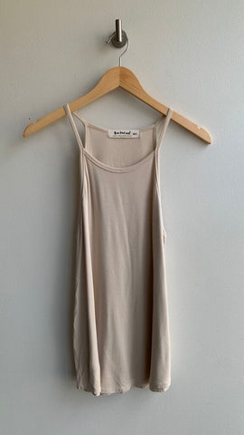 Pre-Owned Three Birds Nest Cream High Neck Tank Top- Size M/L