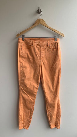 Pre-Owned Tribal Jeans Tangerine Skinny Pull On Jeans- Size 8