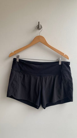 Pre-Owned Lululemon Black Hotty Hot Shorts - Size10