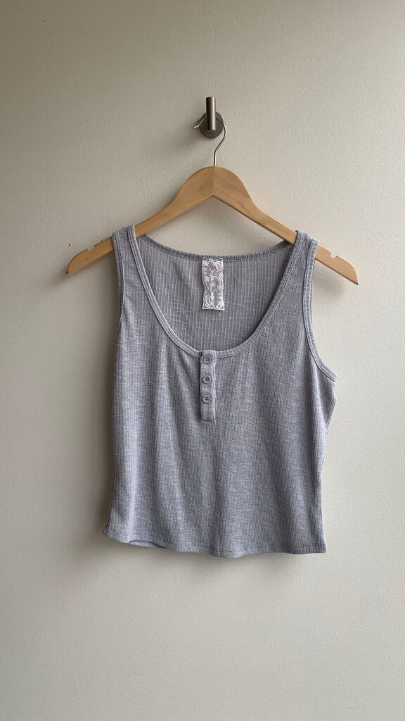 Pre-Owned Sage & Sage Blue Rib Knit Tank - Size Small
