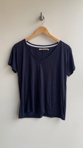 Pre-Owned J Brand Navy V-Neck Tee - Size X-Small