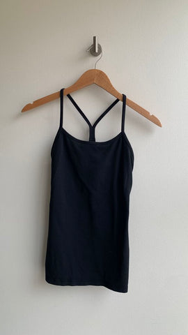 Pre-Owned Lululemon Black Thin STrap Built-in-Bra Tank - Size 6