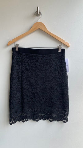 Pre-Owned Sympli Black Lace Stretch Waist Pencil Skirt (NWT)- Size 8