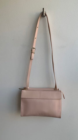 Matt & Nat Nude Pink Zip Top Back Flap Crossbody Bag