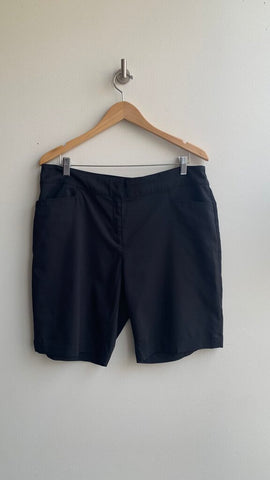 Pre-Owned Nicklaus For Women Black Bermuda Golf Shorts- Size 14