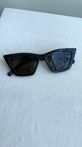 Pre-Owned Le Specs Black 'Velodrome' Sunglasses