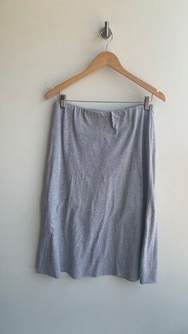 Pre-Owned Calvin Klein Grey Midi Sweat Skirt- Size Small