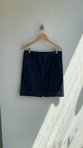 Pre-Owned Eddie Bauer Denim Dark Wash Skirt - Size 8