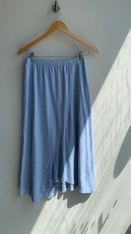 Pre-Owned Cut Loose Baby Blue Lightweight Midi Skirt- Size Small