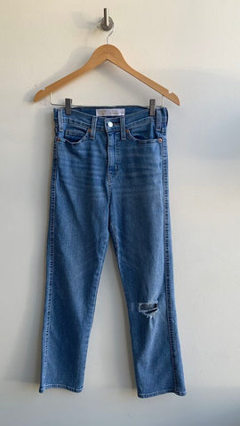 Pre-Owned Levi's Light Wash High Rise Straight Jeans- Size 26