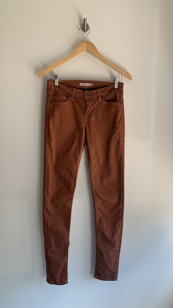 Pre-Owned Just USA Burnt Orange Skinny Jeans - Size 5