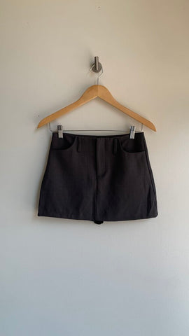 Pre-Owned Grey Ultra Mini Skirt with Built in Shorts- Size X-Small (Estimated)