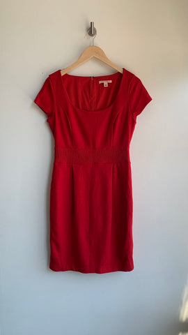 Pre-Owned Banana Republic Red Cap Sleeve Wool ` Dress- Size 8