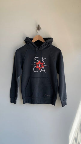Pre-Owned Prairie Proud Charcoal Graphic Hoodie - Size Small
