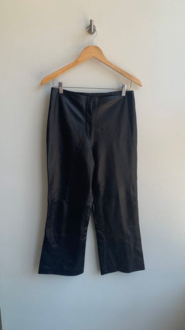 Pre-Owned Danier Cropped Leather Wide Leg Pants - Size S/M (Estiamted)