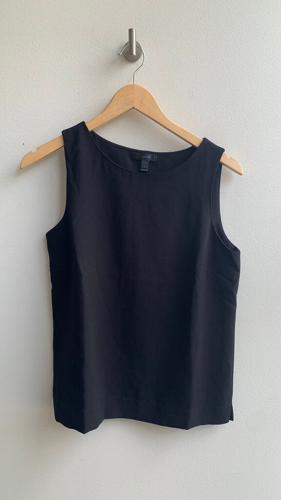 Pre-Owned J. Crew Black Sleeveless Top- Size 2
