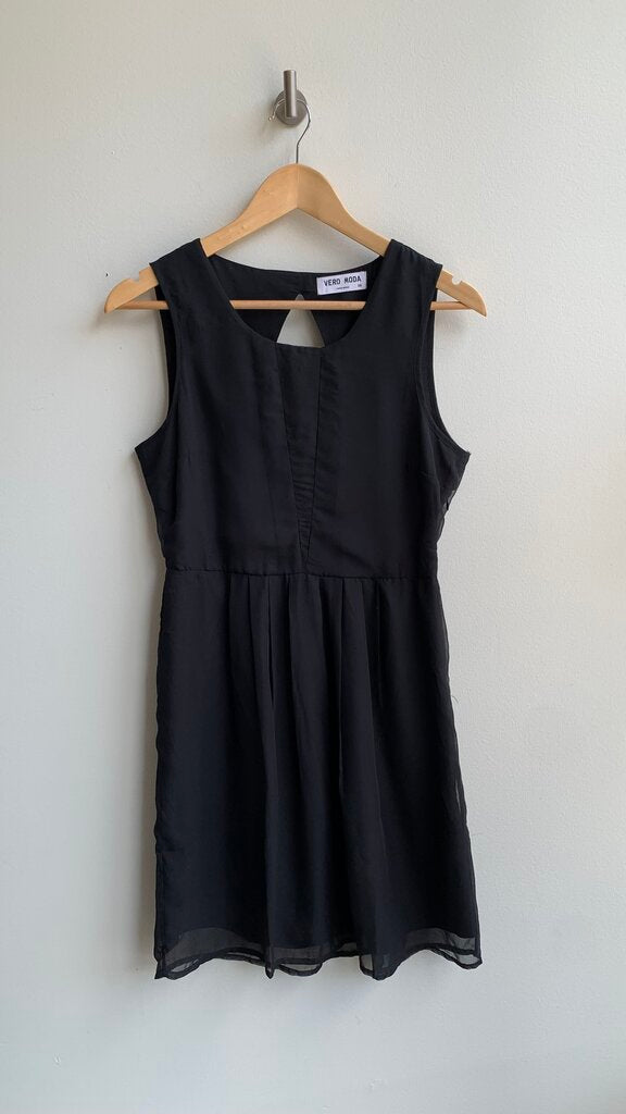 Pre-Owned Vero Moda Black A-Line Back Cut-Out Dress - Size 38