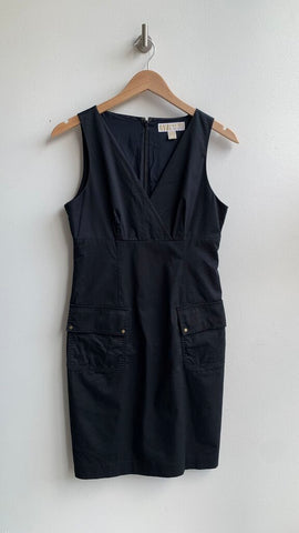 Pre-Owned Michael Kors Black Sleeveless Patch Pocket Dress - Size 2