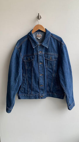 Pre-Owned Ely Outerwear Vintage Dark Wash Denim Trucker Jacket - Size X-Large