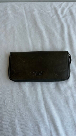 Pre-Owned Otto Angelino Green Zip Top Wallet
