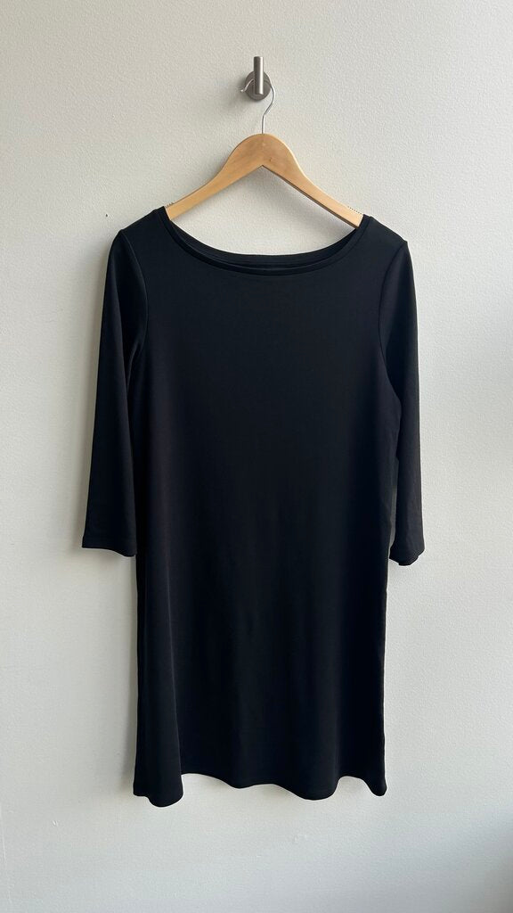 Pre-Owned Isaac Mizrahi Black Long Sleeve Tunic Dress- Size Small