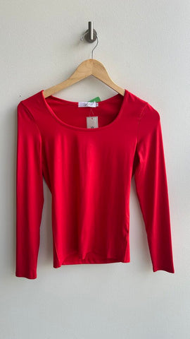 Pre-Owned Dazevt Red Long Sleeve Tee (NWT)- Size Small