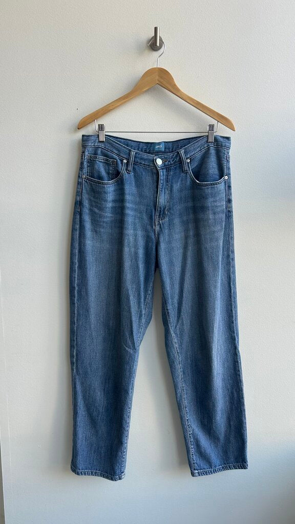 Pre-Owned Jag Mid-Blue 'Lucie' Boyfriend Jeans - Size 10