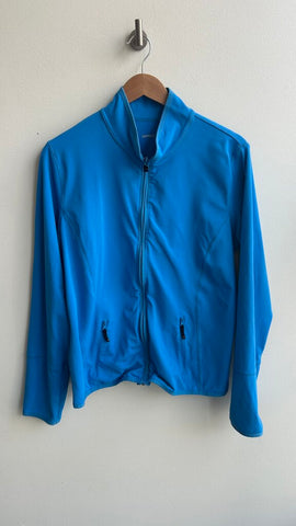 Pre-Owned Danskin Blue Zip Up Sweater- Size X-Large