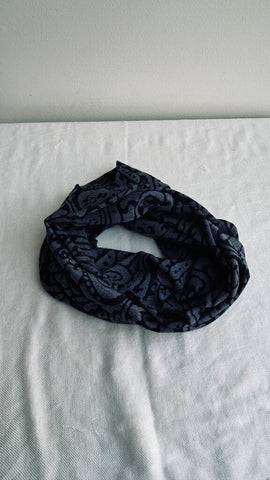 PRe-Owned Navy/Blue Printed Infinity Scarf