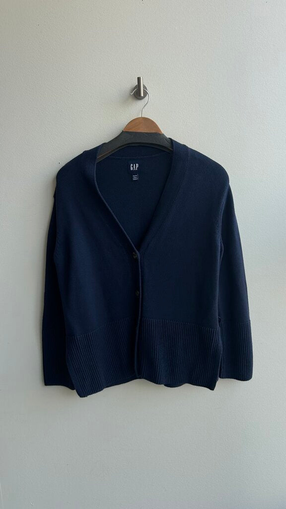 Pre-Owned Gap Navy Knit Button Front Cardigan- Size X-Small