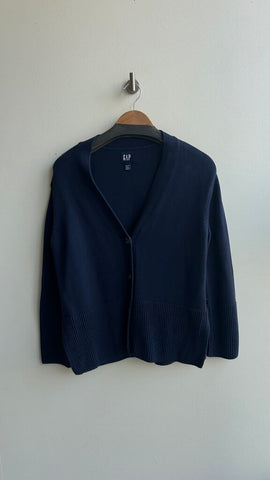 Pre-Owned Gap Navy Knit Button Front Cardigan- Size X-Small
