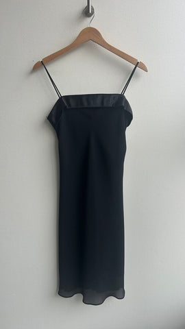 Pre-Owned Jump Black Spaghetti Strap Midi Dress- Size 5/6