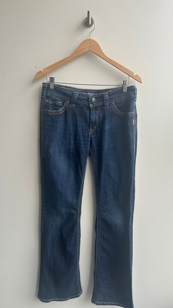 Pre-Owned Silver 'Suki' Medium Wash Bootcut Jeans- Size 30