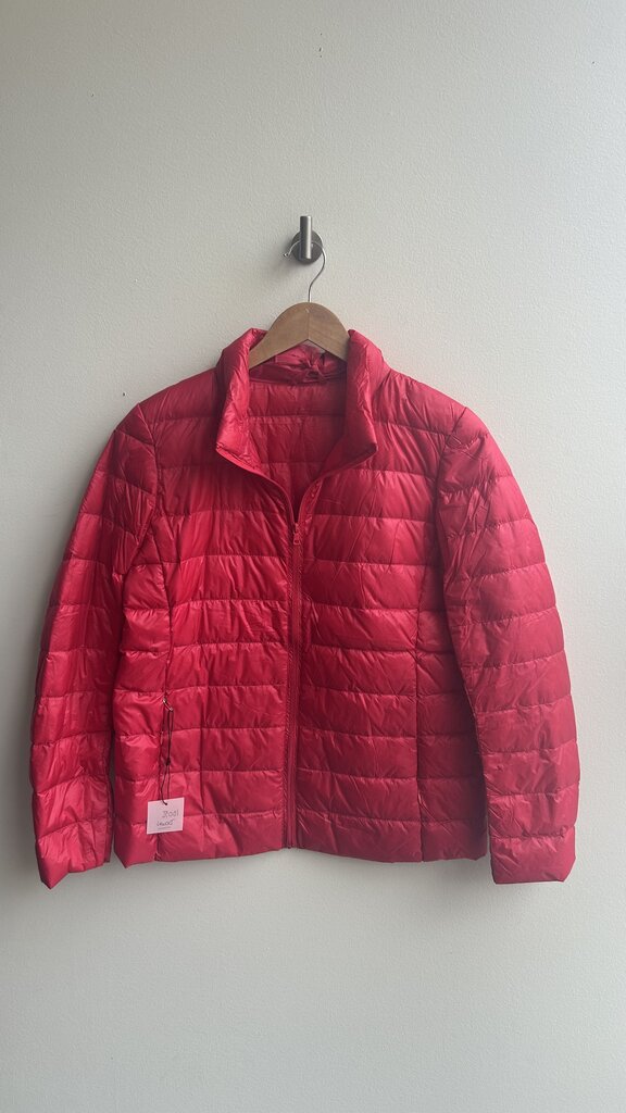 Pre-Owned Pink Quilted Packable Jacket- Size Large (Runs Small)