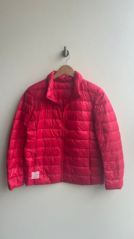 Pre-Owned Pink Quilted Packable Jacket- Size Large (Runs Small)