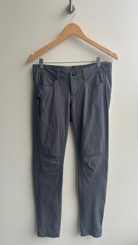 Pre-Owned Lululemon Grey Moto Stitch Slim Leg Hiking Pants - Size 8