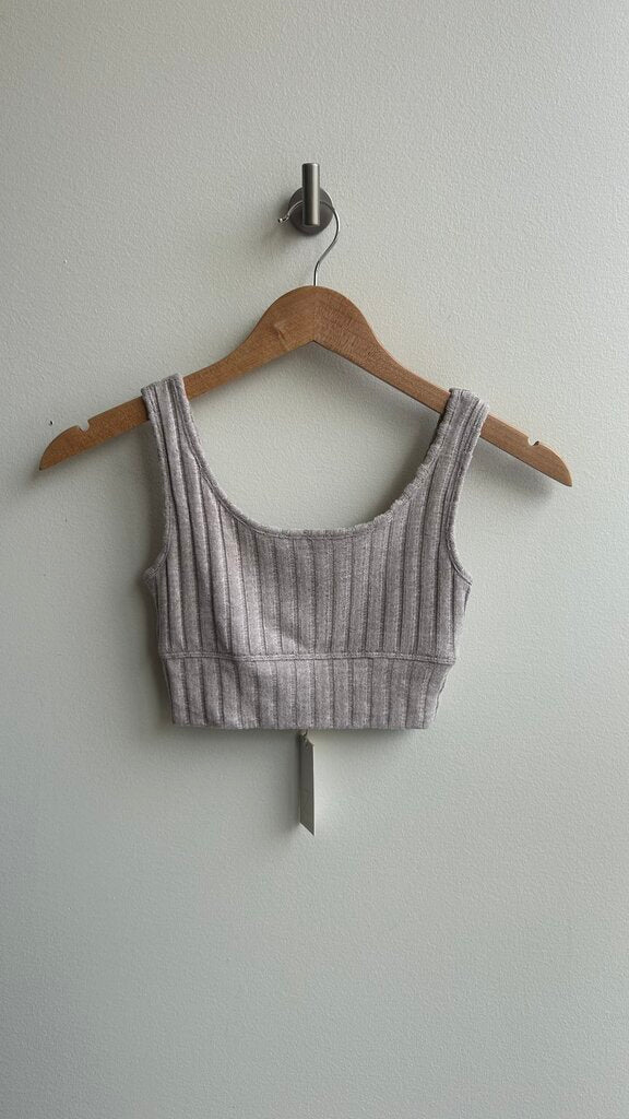 Pre-Owned Z Supply Taupe 'Zoe' Rib Tank Bra (NWT)- Size X-Small