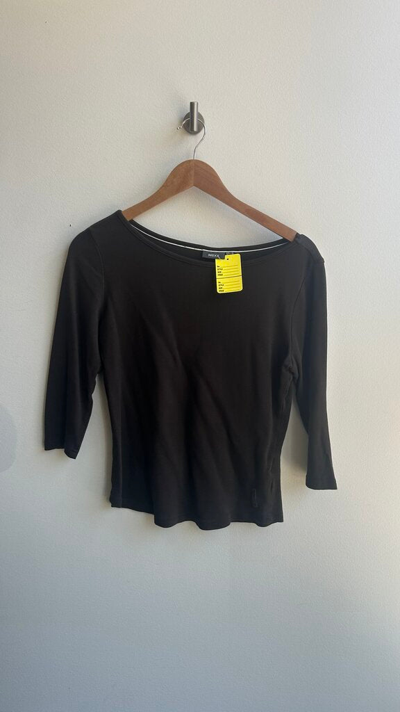 Pre-Owned Mexx Brown Off Shoulder 3/4 Sleeve Tee- Size Medium