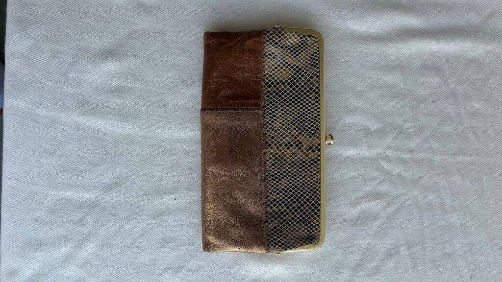 Hobo The Original Lauren Clutch Wallet Brown/Snakeskin Patchwork
