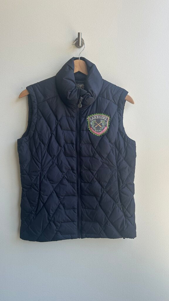 Pre-Owned Lake Girl Black Quilted Puffer Vest- Size Small