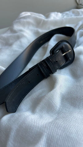 Pre-Owned Jones New York Black Double Look Belt- Size 10