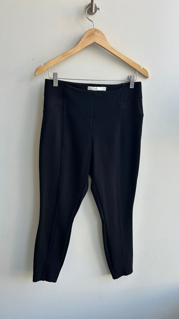 Pre-Owned Twik Black Pull On Dress Pants- Size Large