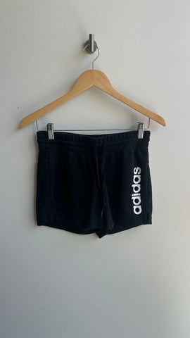 Pre-Owned Adidas Black Sweat Shorts- Size X-Small