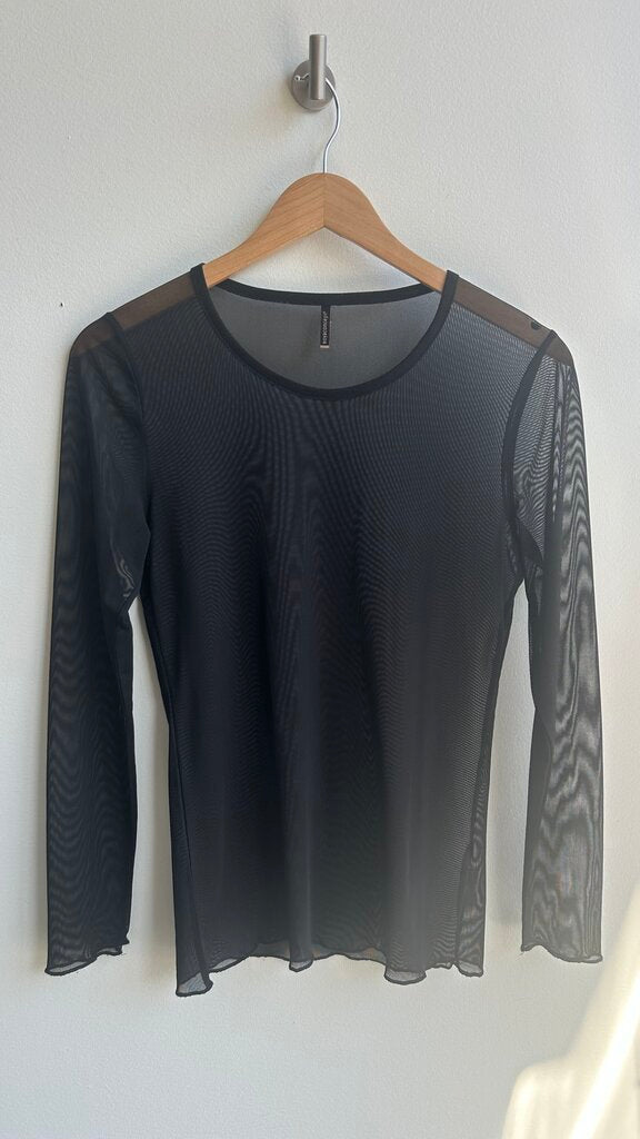 Pre-Owned Soyaconcept Black Round Neck Long Sleeve- Size Medium
