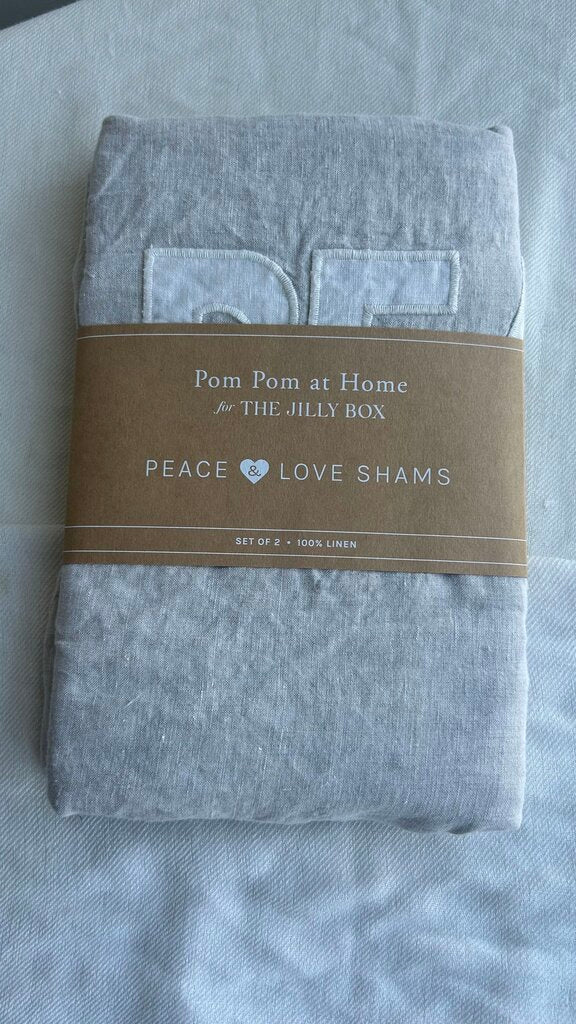 Pre-Owned Pom Pom at Home for The Jilly Box 'Peach & Love' Pillow Shams NWT