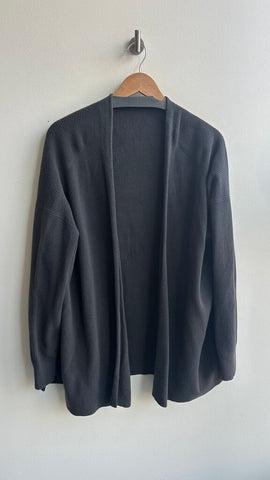 Pre-Owned Lululemon Grey Knit Ribbed Oversized Cardigan- Size 14