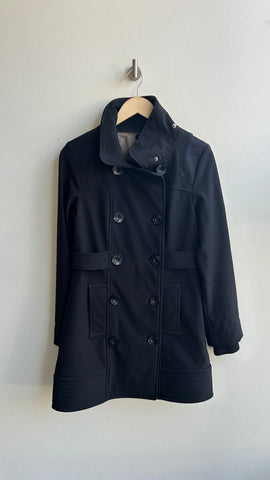 Pre-Owned Three Stones Black Double Breasted Collared Jacket- Size Small