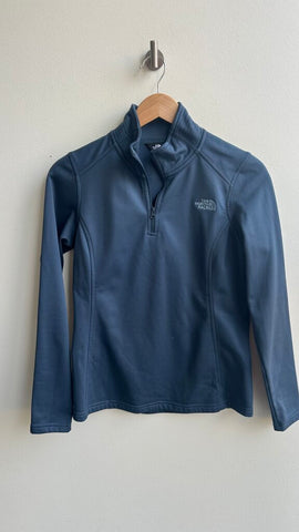 Pre-Owned The North Face Navy 1/4 Zip Athletic Jacket - Size Small
